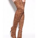 Incaltaminte Femei CheapChic Long Story Chic Leopard Thigh-high Boots Leopard