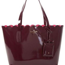 Kate Spade New York Lily Avenue Carrigan Patent Leather Small Tote - Mahogany N/A