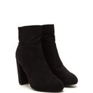 Incaltaminte Femei CheapChic High Standards Faux Suede Booties Black