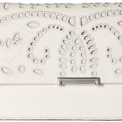 Ivanka Trump Mara Cocktail Bag Dove Eyelet Leather