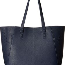 Gabriella Rocha Langley Perforated Reversible Tote with Attached Coin Purse Navy/Blue Floral