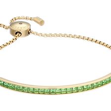 Bijuterii Femei Michael Kors Adjustable Slider Bracelet GoldMint Cubic Zirconium