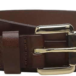 Michael Kors 25mm Veg Panel on Tortoise Roller Buckle Belt Luggage