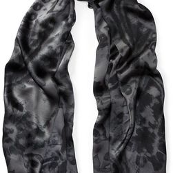Ralph Lauren Lola Paisley Silk Scarf Black