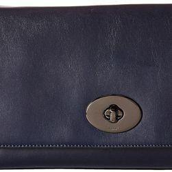 COACH Smooth Leather Crosstown Chain DK/Navy