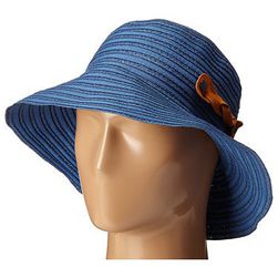 Accesorii Femei San Diego Hat Company RBM5557 Ribbon Sun Hat with Braided Fauxe Suede Snap Closure Chambray