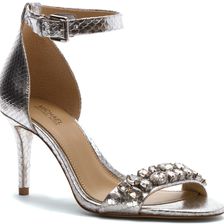 Michael Kors Sylvie Mid Sandal Silver