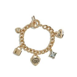 Bijuterii Femei GUESS Gold-Tone Charm Bracelet gold