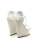 Incaltaminte Femei CheapChic Confident Strut Lace-up Platform Wedges White