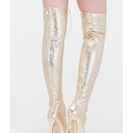 Incaltaminte Femei CheapChic Revamp Metallic Over-the-knee Boots Gold