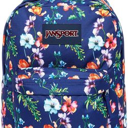 JanSport Superbreak Backpack MULTI NAVY MOUNTAIN MEADOW