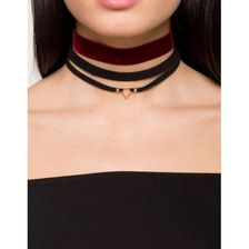 Bijuterii Femei CheapChic Triangle Love 3pc Choker Set Black Ptrn