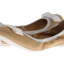 Cole Haan Manhattan Bow Ft Bal Natural Raffia/Optic White