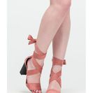 Incaltaminte Femei CheapChic Make A Pointe Strappy Wraparound Heels Blush