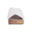 Incaltaminte Femei Rockport Land Boulevard Cross Slide Flatform Sandal White Stretch