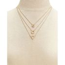 Bijuterii Femei Forever21 Layered Geo Cutout Necklace Gold
