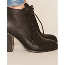 Incaltaminte Femei Forever21 Faux Leather Lace-Up Booties Black