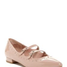 Incaltaminte Femei 14th Union Chanda Studded Double Mary Jane Flat NUDE FAUX PATENT