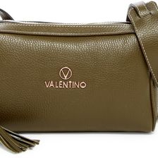 Valentino By Mario Valentino Mila Leather Tassel Crossbody ARMY GREEN