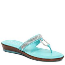 Incaltaminte Femei Italian Shoemakers Rhinestone Wedge Sandal Turquoise