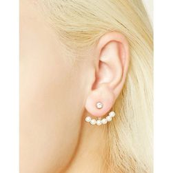 Bijuterii Femei Forever21 Faux Pearl Ear Jackets Goldcream