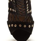 Incaltaminte Femei CheapChic Style Expert Caged Faux Nubuck Heels Black