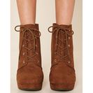Incaltaminte Femei Forever21 Faux Suede Platform Ankle Boot Cocoa