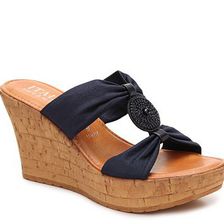 Incaltaminte Femei Italian Shoemakers Amani Wedge Sandal Navy