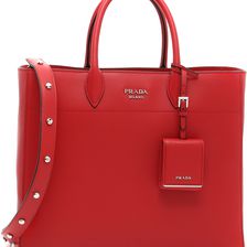 Prada City Calf Shopping Bag FUOCO