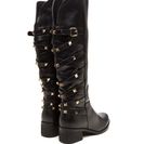 Incaltaminte Femei CheapChic Stud Your Stuff Faux Leather Boots Black