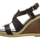 Incaltaminte Femei Cole Haan Breecey Wedge Black LeatherDarkNatural JuteDark Brown Stacked