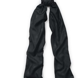 Ralph Lauren RL Silk-Wool Scarf Black