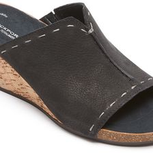 Rockport Total Motion Taja Slide Black Embossed Nubuck