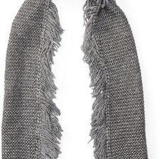 Ralph Lauren Melange Fringed Scarf Dark Grey Heather