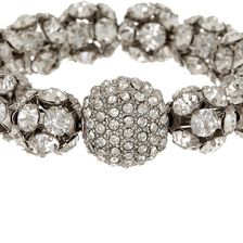 Natasha Accessories Crystal Fireball Bracelet SILVER
