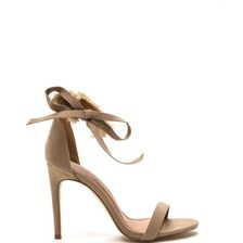 Incaltaminte Femei CheapChic Fur Collar Faux Suede Heels Camel