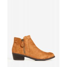 Incaltaminte Femei CheapChic Lay Low Bootie Cognac