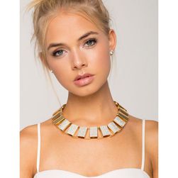 Bijuterii Femei CheapChic Squared Out Rhinestone Collar Necklace Met Gold