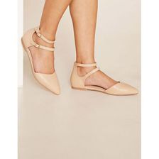 Incaltaminte Femei Forever21 Ankle Strap Flats Nude