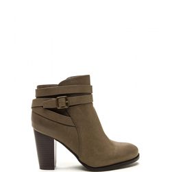 Incaltaminte Femei CheapChic Style Crossroad Faux Leather Booties Taupe