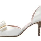 Incaltaminte Femei Kate Spade New York Sela Ivory SatinGold Glitter