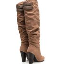 Incaltaminte Femei CheapChic No Slouch Chunky Faux Suede Boots Taupe