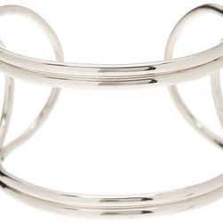 14th & Union Curved Open Cuff Bracelet RHODIUM