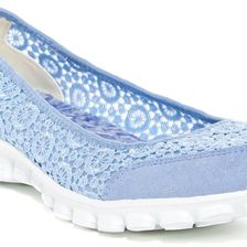 SKECHERS Ez Flex 2 Memory Foam Flighty Slip-On Flat (Women's) LTBL-LT BL