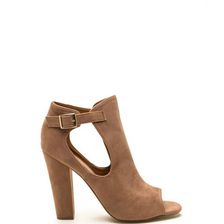 Incaltaminte Femei CheapChic Secret Identity Cut-out Booties Taupe