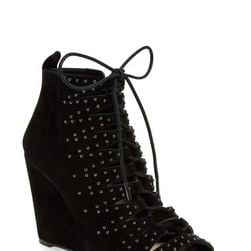 Incaltaminte Femei Jessica Simpson Barlett Studded Ghillie Sandal Women BLACK NUBUCK LEATHER