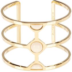 Vince Camuto Milky Resin Cutout Cuff GOLD-IVORY