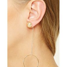 Bijuterii Femei Forever21 Hoop Drop Earrings Gold
