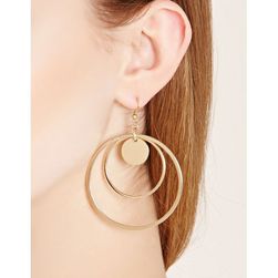 Bijuterii Femei Forever21 Circle Cutout Drop Earrings Gold