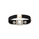 Bijuterii Femei Forever21 Rhinestone Velvet Choker Blackclear